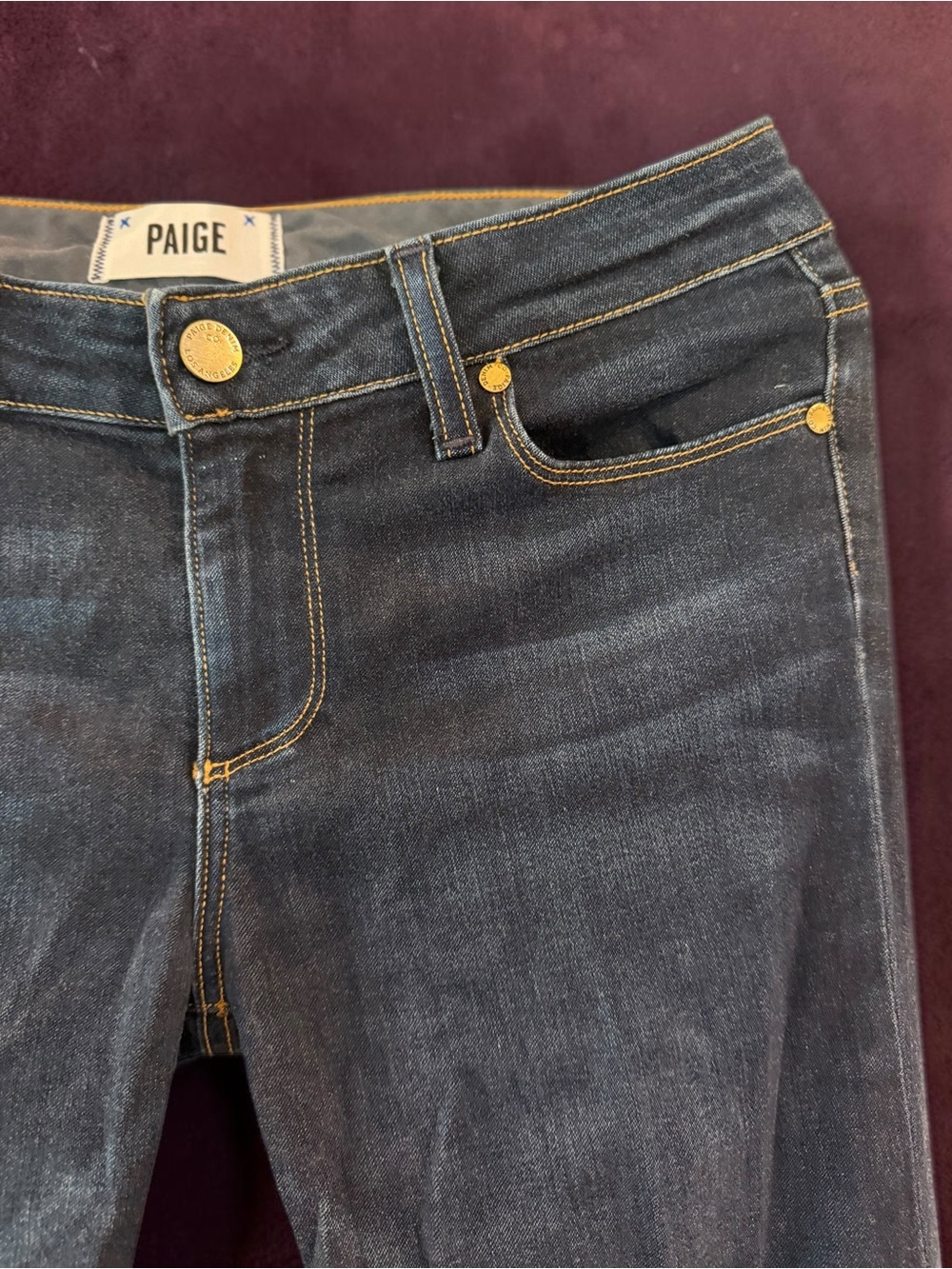 Paige Manhattan Straight Leg Jeans Sz 28 Faded Grey Wash Denim Icon Streetwear - Picture 5 of 9